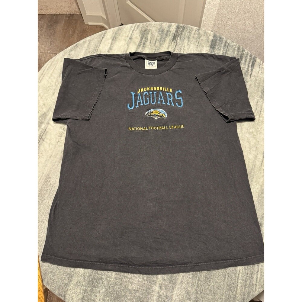 Vintage Jacksonville Jaguars T-Shirt Mens XXL Black Teal NFL Football Logo 90s